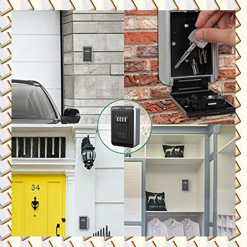 A14M 2X Lock Box 4-значный комбинированный ящик Устойчивый к атмосферным воздействиям укрытие ключей с с сбрасываемым кодом Хранение ключей Настенный монтаж