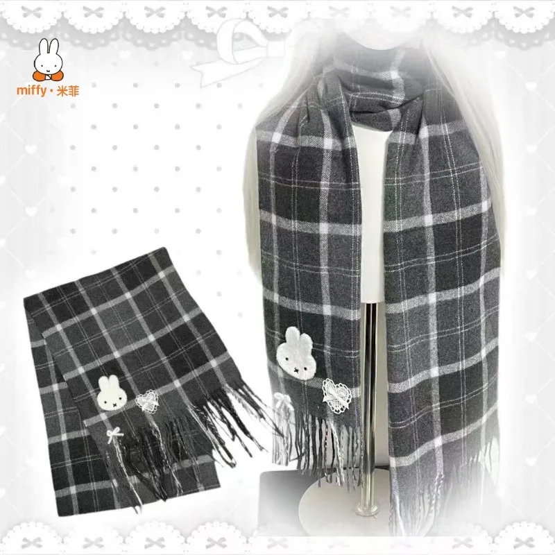 Miffy Scarf Y2k All-match Warm Scarf Spring and Autumn Travel Warm Simple Scarf Kawaii Autumn and Winter Warm Tool Holiday Gift