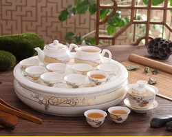 14pcs set, real bone china kettle and cups set, ceramic kung fu tea set japan style, tea pots tea set china for tea ceremony