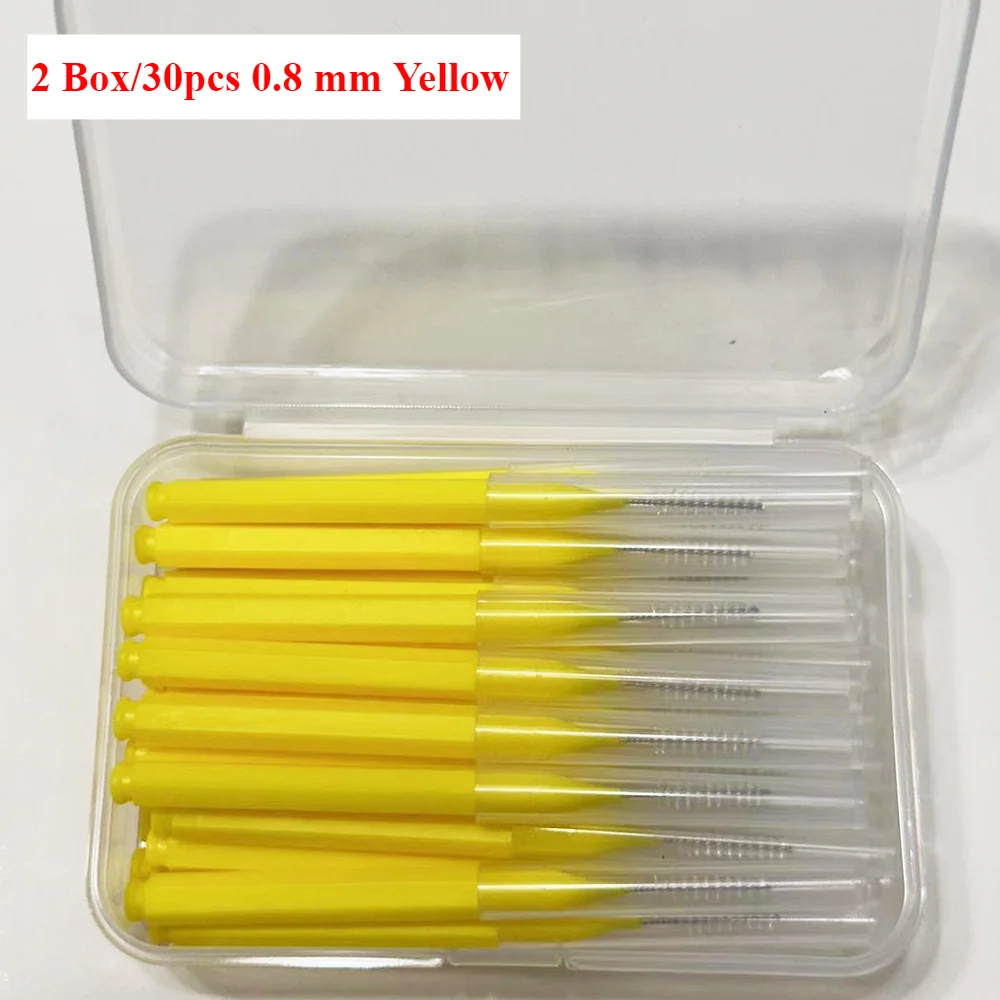 30pcs Interdentale Borstels Tandheelkundige Borstel Tanden Voor Tandheelkundige Orthodontische Schoon Tanden Schoonmaken Gereedschap Zachte Borstels