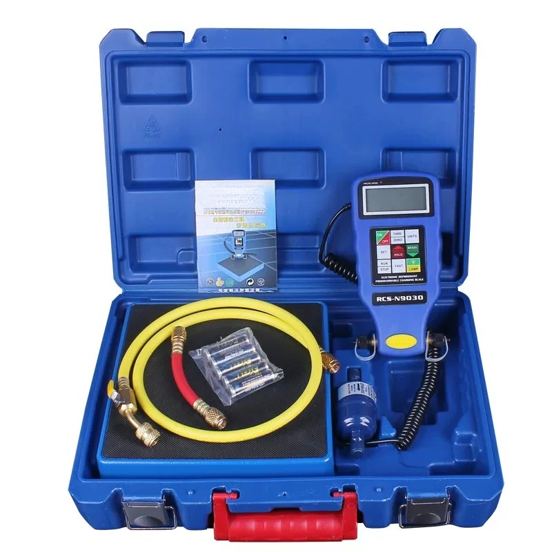 Automatic Refrigerant Electronic Scale for AC System Quantitative Filling Programming Charging Scale with LCD Display