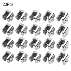 10pcs Glass Shelf Support Clamp Brackets Clip Chrome Shelves 6-8mm Clip Tool Cabinet Shelf Support Plates
