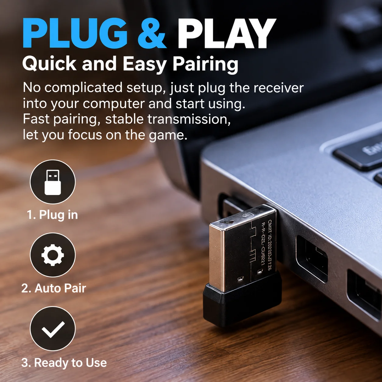 USB-Empfänger-Dongle für die k – Gaming Keyboard Mouse Wireless Bewertung und Preis