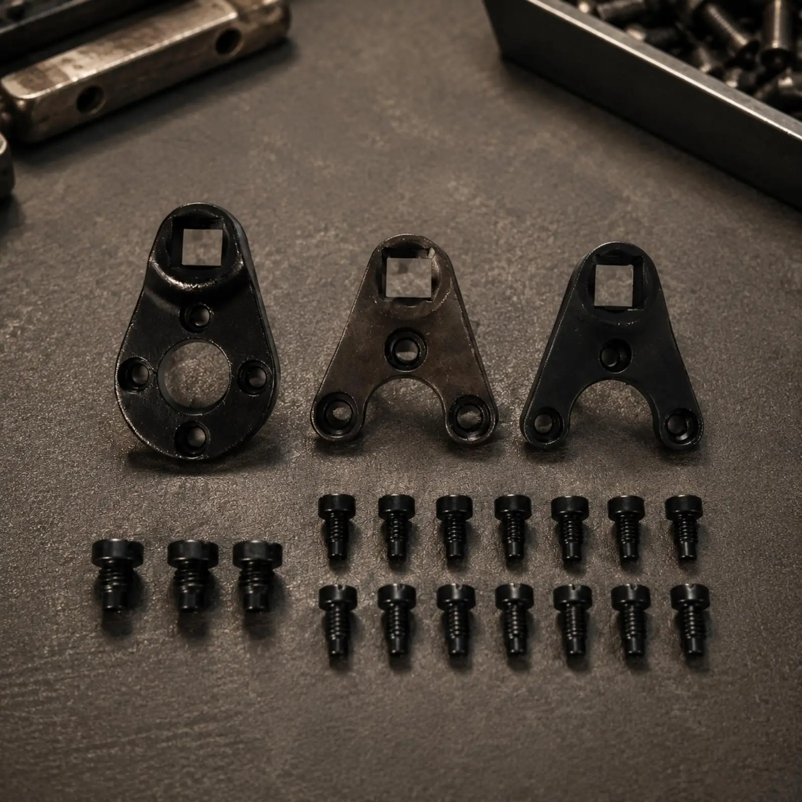 3 Pieces Motorcycle Service Wrench with Mounting Bolts Square Drive Trim and Tilt-Pin Service Wrench Tool Black Finish Compact