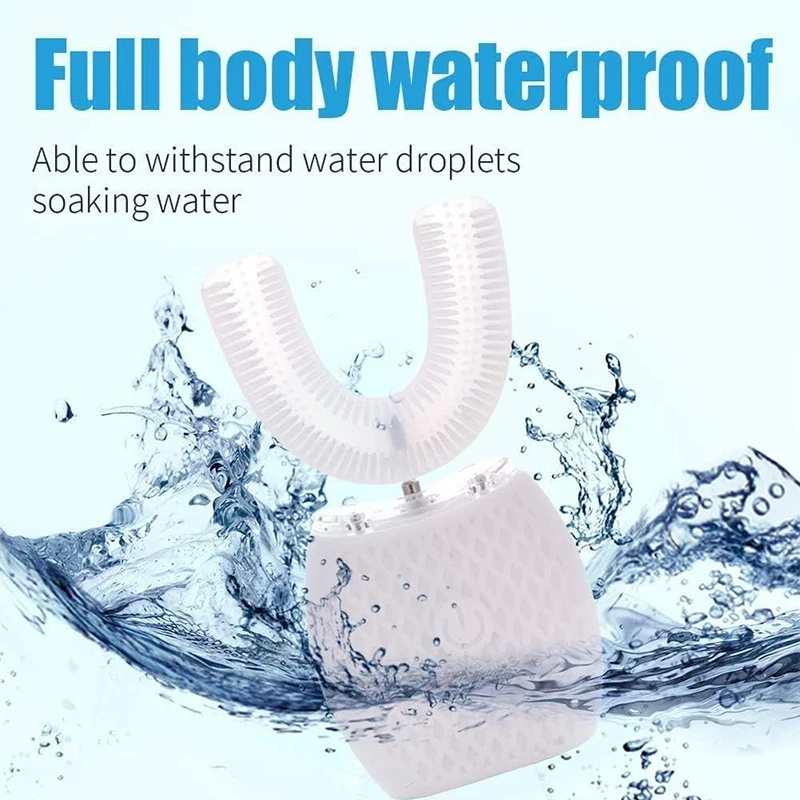 U Shaped Electric Toothbrush Sonic Oral Cleaner Soft Bristles Whitening Portable USB Rechargeable For Kids Adults Family Gift