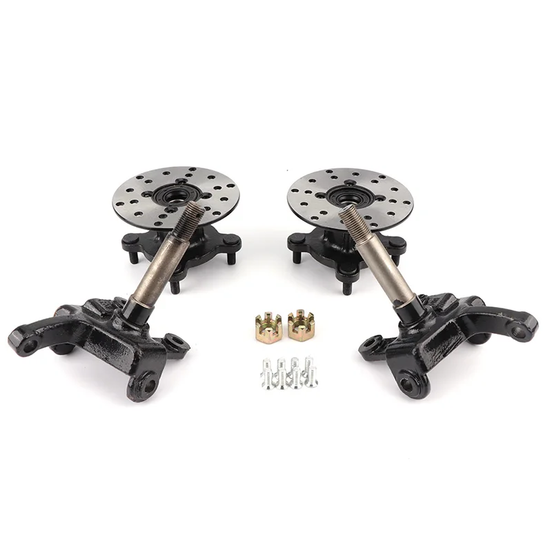 1 Set 4 Stud Steering Strut Knuckle Spindles with 108mm Brake Disc Wheel Hub Fit For DIY Electric ATV UTV Golf Buggy Bike Parts