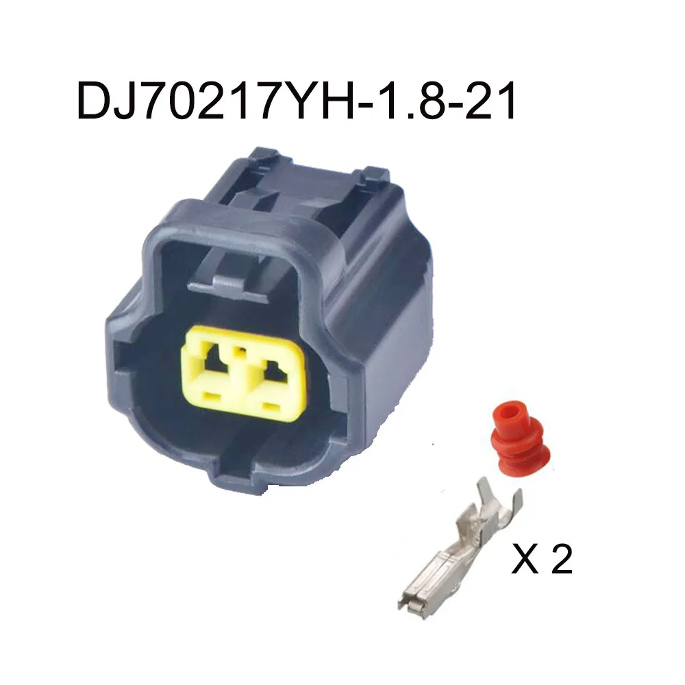 

100SET DJ70217YH-1.8-21 auto Waterproof cable connector 2 pin automotive Plug famale male socket Includes terminal seal