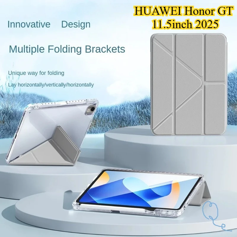 

New Case for Huawei GT 11.5'' 2025 MatePad Air 12 X 11.5 S 2024 BTK-W00 BTK-W09 PU Multiple Stand Angles Shockproof Tablet Cover