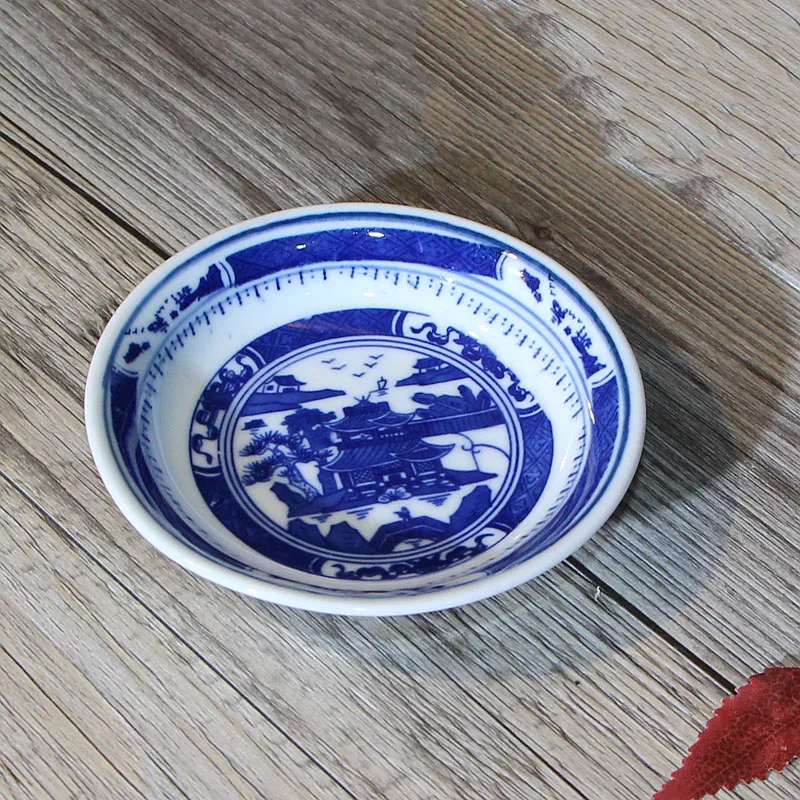 5/5.5 Inch Jingdezhen Blue and White Porcelain Vintage Ceramic Small Plate Sauce Dish Chinese Tableware Accessories Seasoning