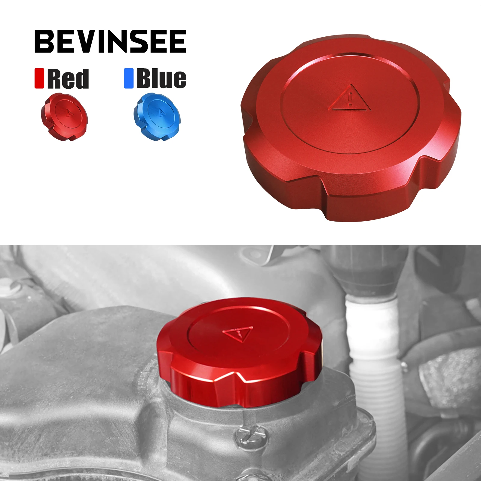 BEVINSEE Coolant Reservoir Cap For BMW E90 E91 E92 E93 E82 E87 F10 F20 F30 X5 E70 F15 Z4 E87, Replace 17117639020 17117521071