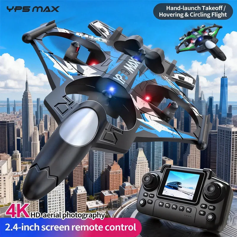 

YP5MAX RC истребитель пенопластовый самолет 2,4GWIFI трюк вертолет светодиодный светильник игрушка для мальчика 2026 подарок на Новый год