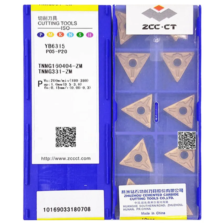 Imagem -03 - Metal Duro Cnc Inserções 10 Pcs Box Tnmg160404-zm Yb6315 Tnmg160408-zm Yb6315 Tnmg160412-zm Yb6315 Tnmg331 Tnmg332 Tnmg333 Zcc.ct de