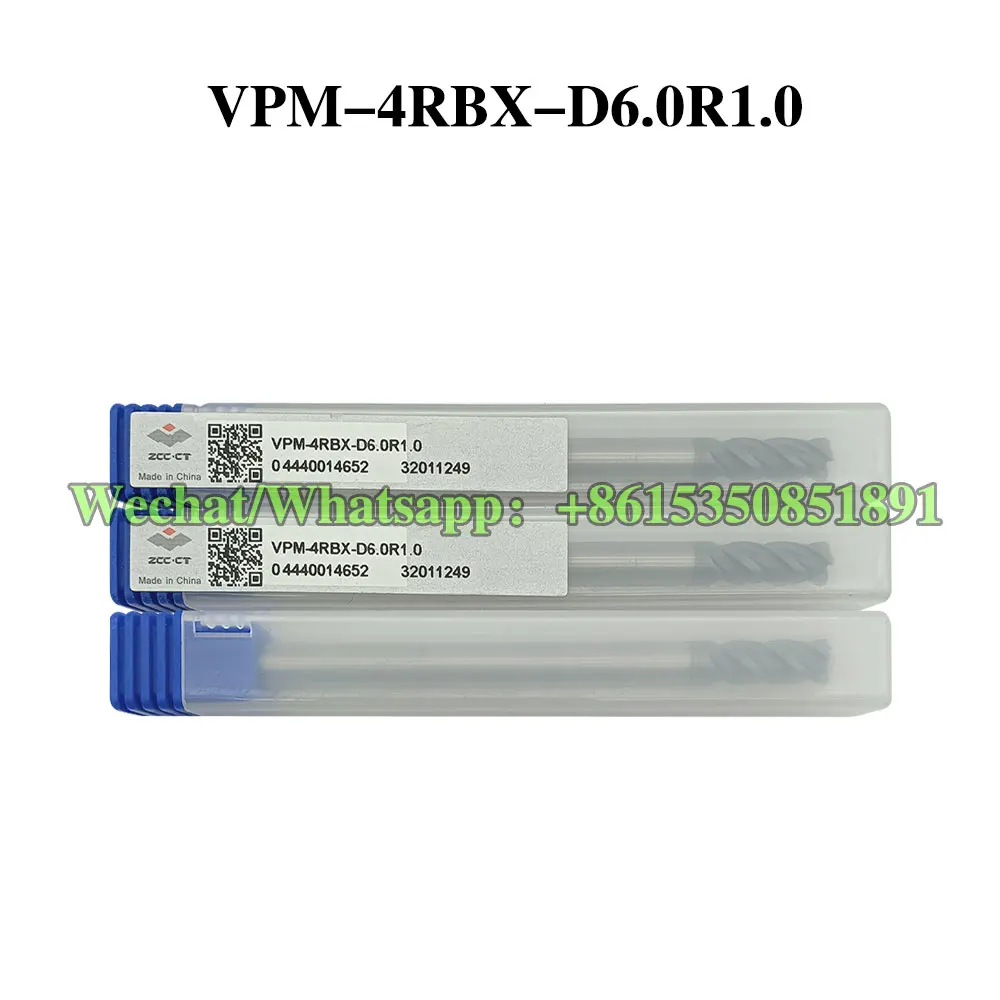 

ZCC CT VPM-4RBX-D6.0R1.0 VPM-4RBX-D8.0R0.5 VPM-4RBX-D8.0R1.0 KMG4032 solid carbide end mills