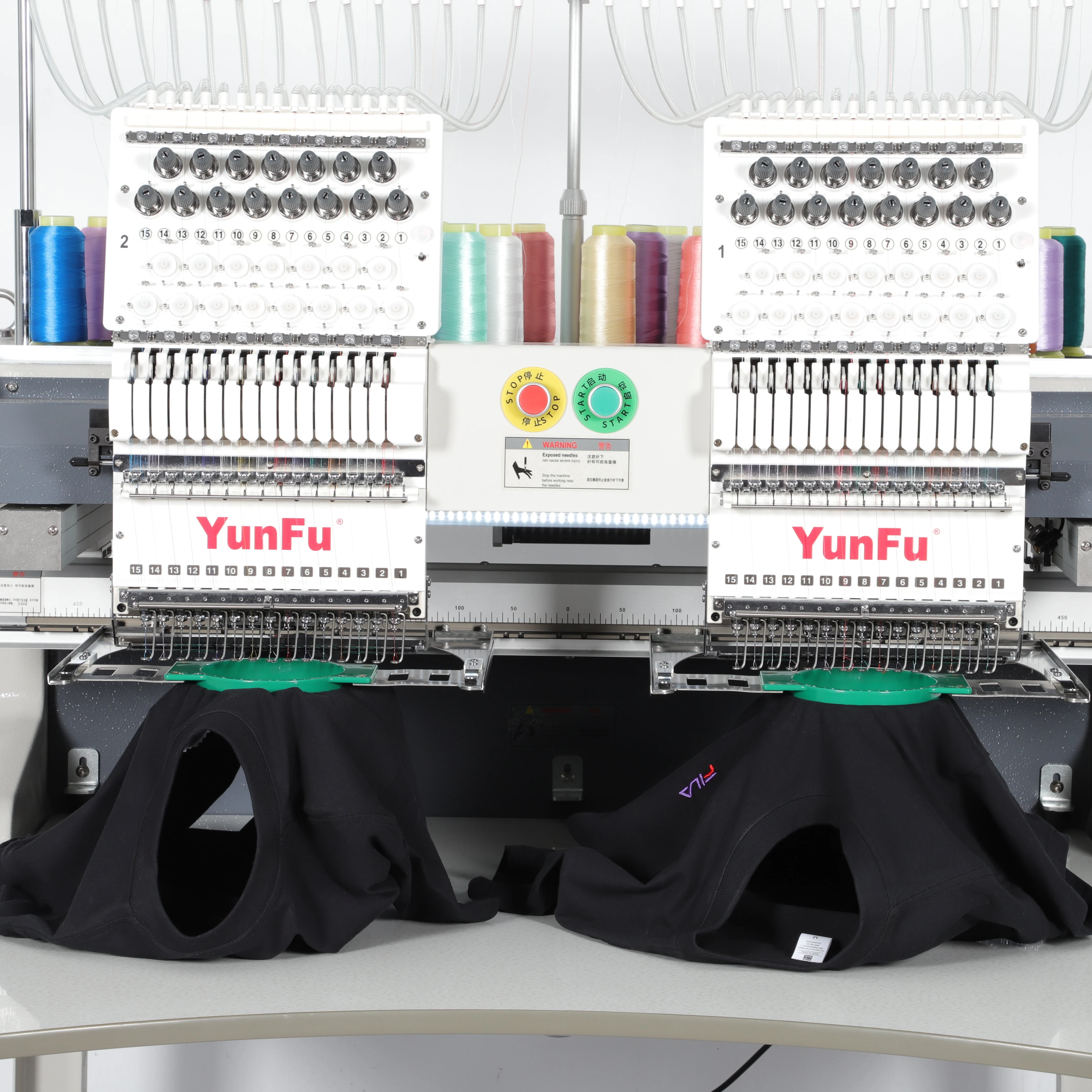 Double Head Automatic Embroidery Machine 400*500mm with Multi Needles Industrial Embroidery Machine