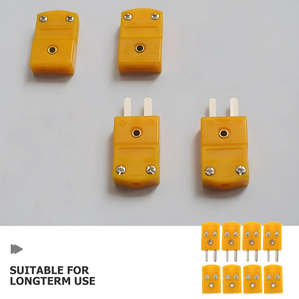 2Pairs Thermocouple Plug Socket Connector K Type High Temperature Resistant Industrial Instrument Reliable Connection Adapter