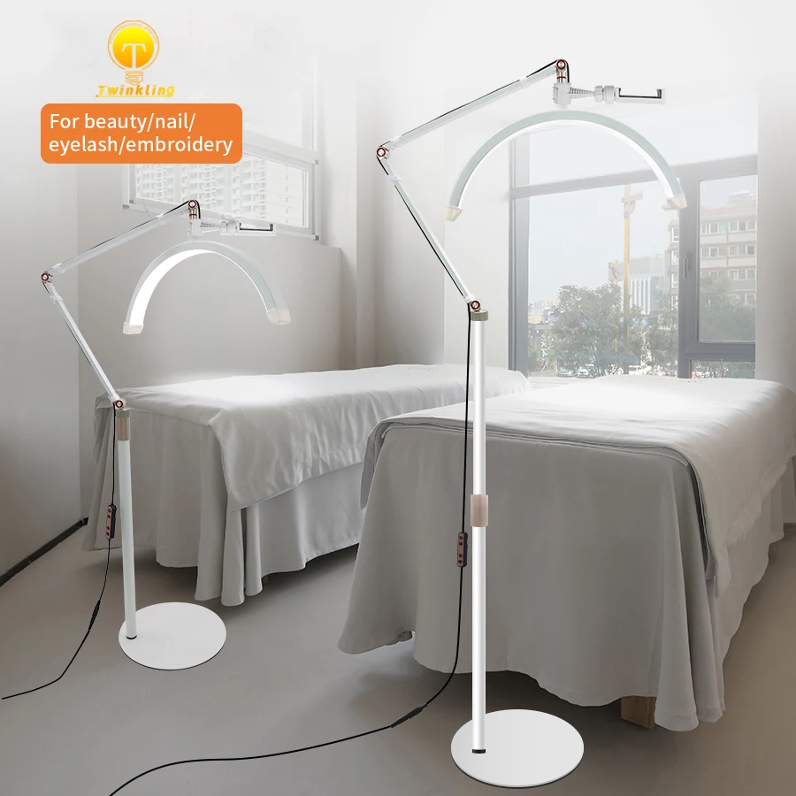 

LED Moon Light Modern Half Moon Beauty Lamp ring moon Floor Mounted Eyebrow Tattoo Beauty Salon Eyelash Extension Lamp