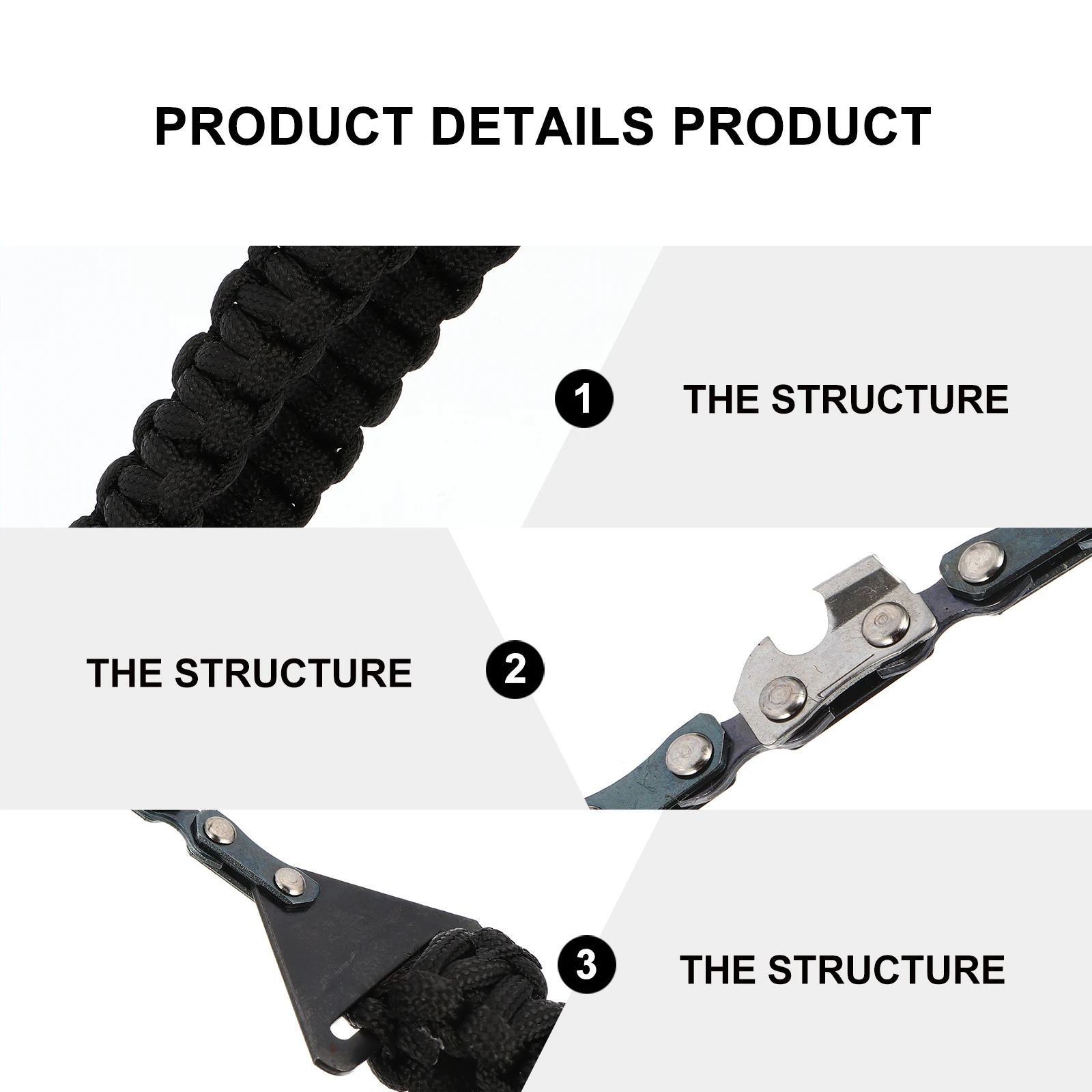 

Hand Zipper Blade Saw Compact Chainsaw Outdoor Wrist Tethering Braided Rope Pocket
