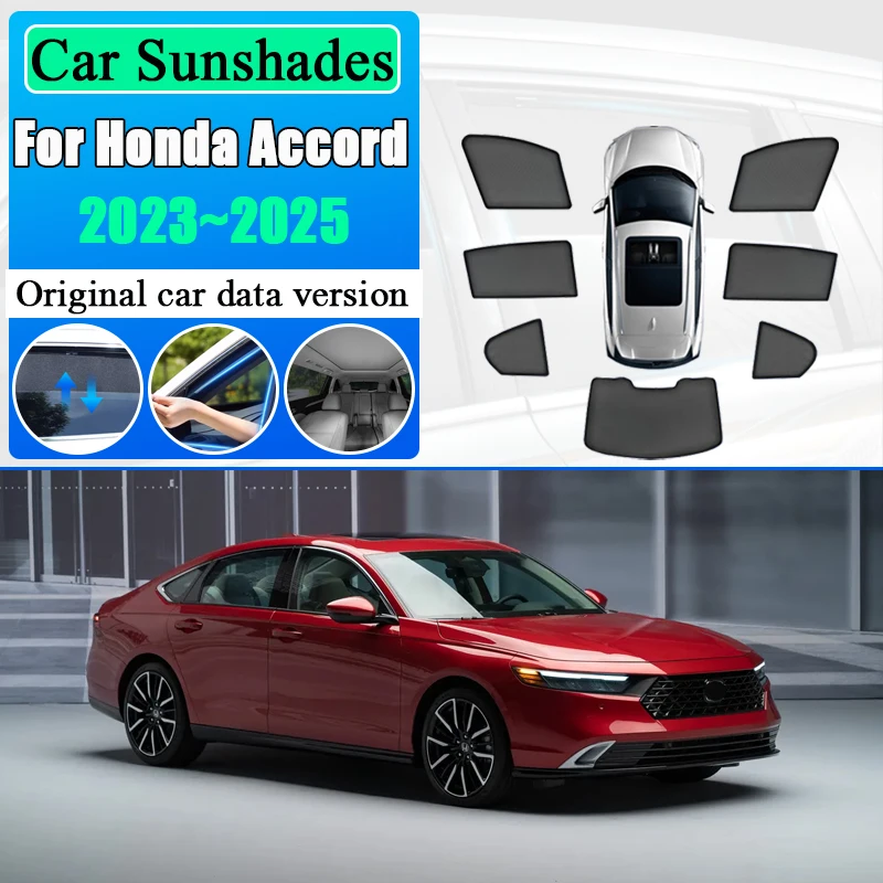 

Anti-UV For Honda Accord 11 11th CY 2023 2024 2025 Sun Shades Windshield Side Window Magnetic Sunshade Car Mesh Auto Accessories