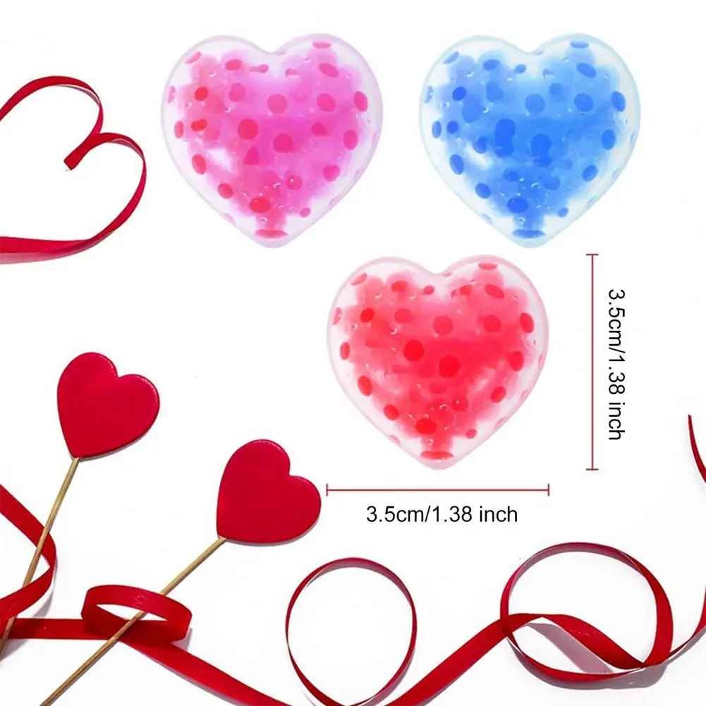 Tpr Stress Balls 12pcs Bead Filled Stress Balls Mini Love Heart Toys Portable Soft Tpr Fidget Balls for Kids Adults Portable