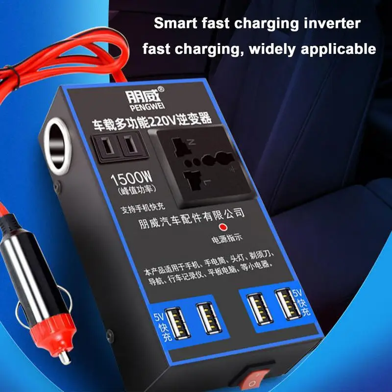 Car Power Inverter DC 12v/24v To 220v AC Converter USB Car Charger Adapter For Charging Laptop Phone And Tablet