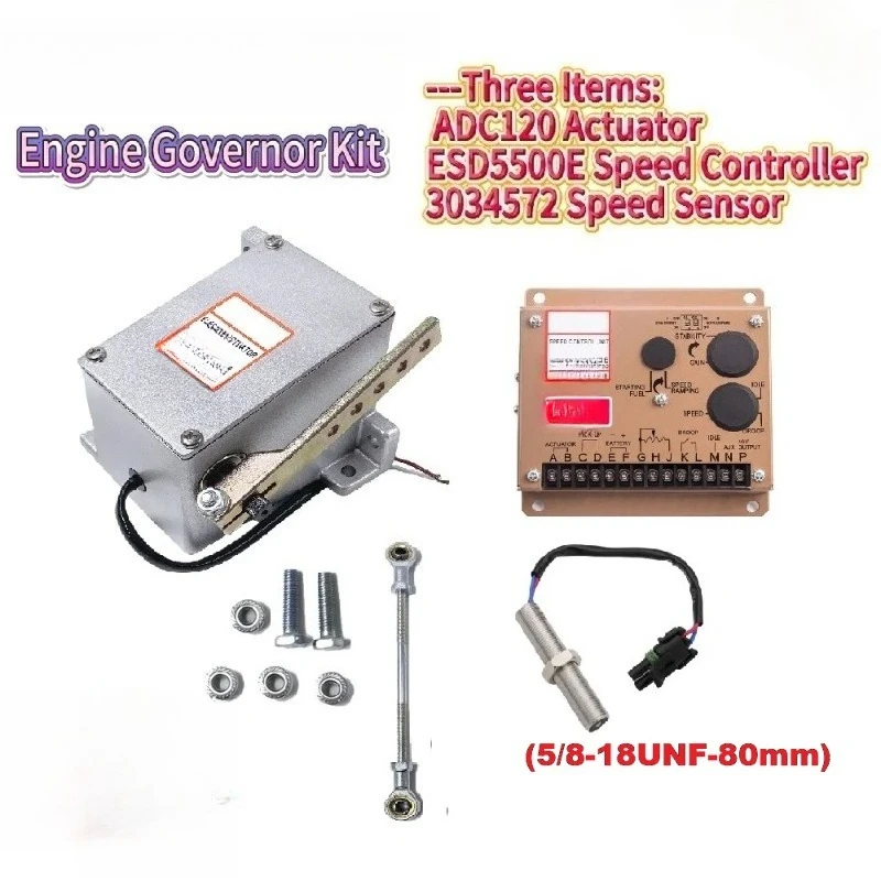 ADC120 ESD5500E 3034572 Engine Governor Kit Actuator Speed Controller Sensor Set for Diesel Alternator Repair Parts