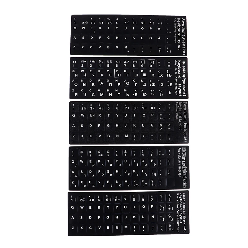 18x6.5cm Russian Keyboard Cover Sticker For Book Laptop Keyboard 10 "To 17" Computer Standard Letter Layout Keyboard Covers Film
