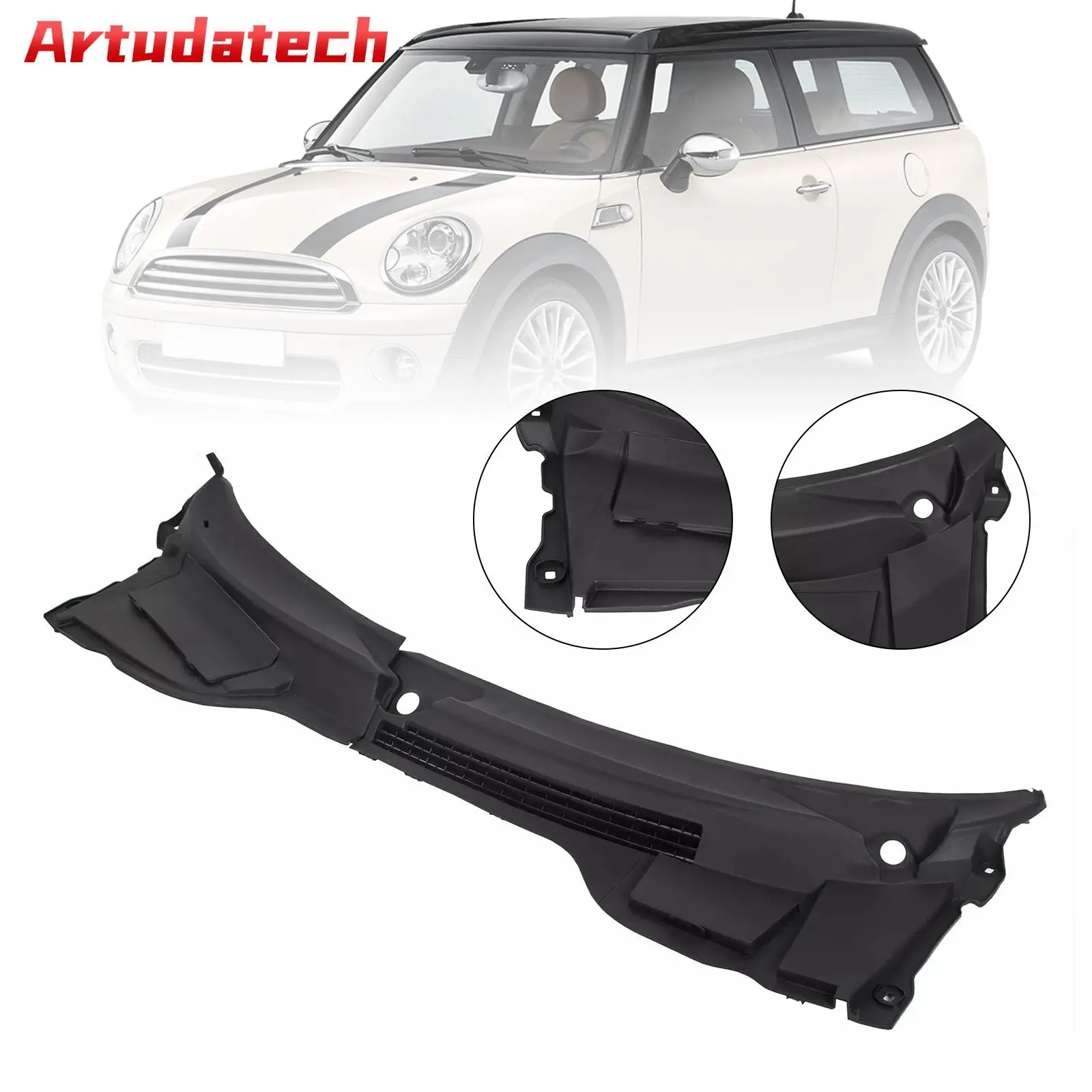 Artudatech Left&Right Windshield Cowl Cover For Mini Cooper R55 R56 R57 2007-2011 2012 2013 2014 2015 Car Accessories