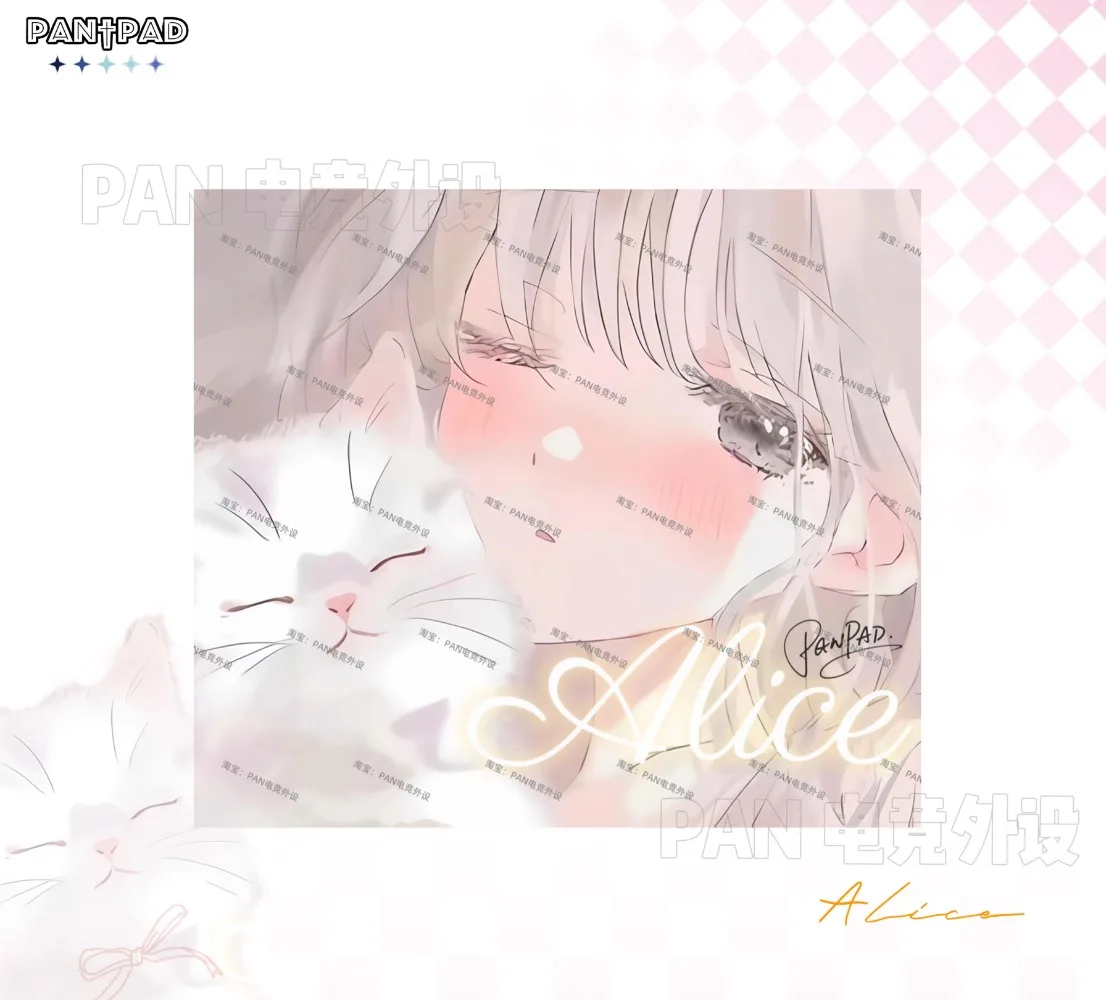 

PAN Cute Girl Glass Mouse Pad Upgrade Coating Smooth Surface Custom Gamer Large Desk Mat FPS Gaming Office Accessories Gifts