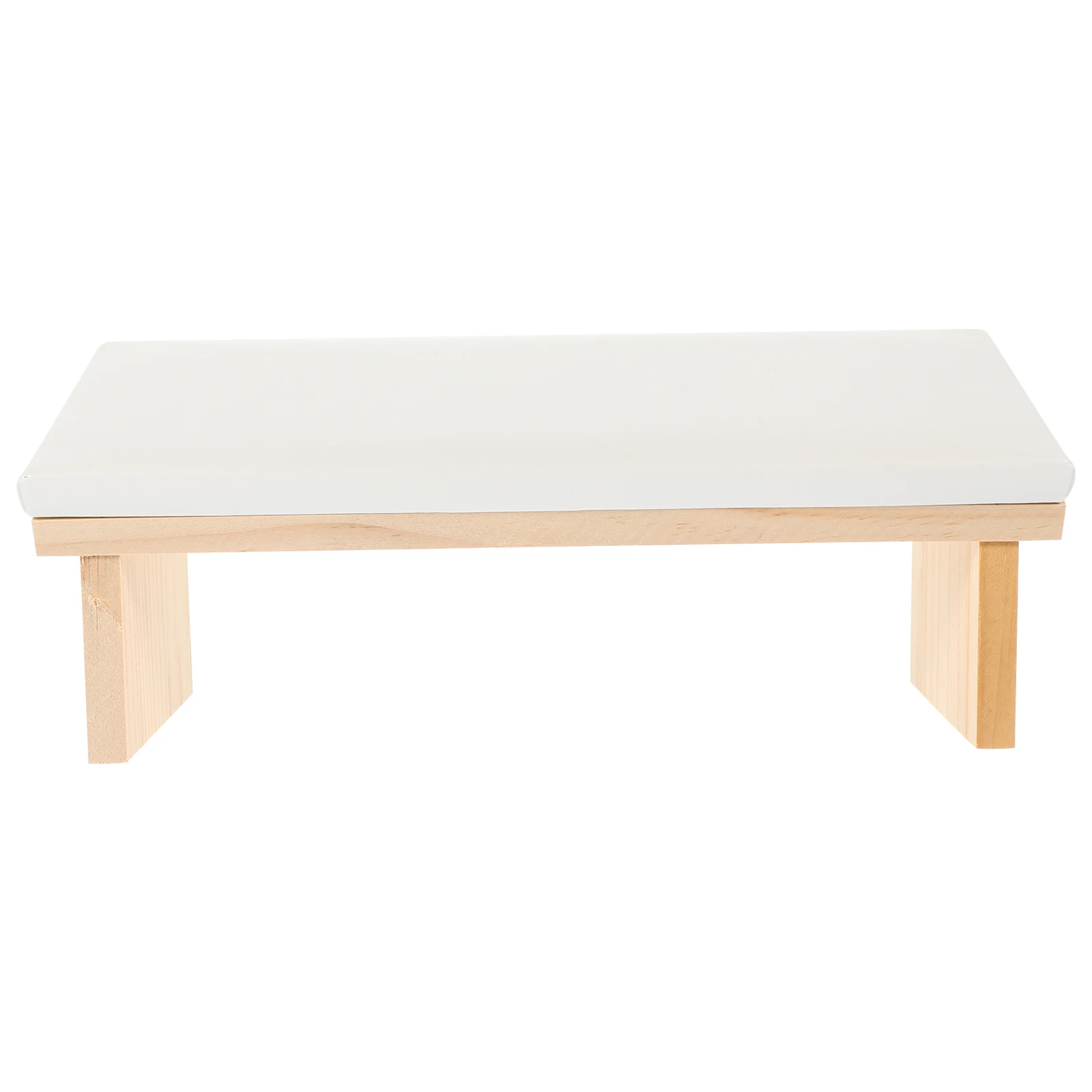 

Nail Hand Pillow White Slope Design Faux Wood Manicure Arm Rest Support Easy Clean Nail Salon Supplies