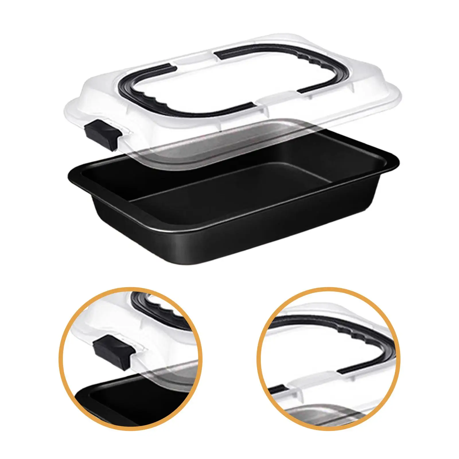 Bandeja para hornear pasteles, utensilios para hornear, lavavajillas, soporte para moldes para pasteles, plato para hornear para reuniones, cazolas de cocina de viaje, 2 piezas