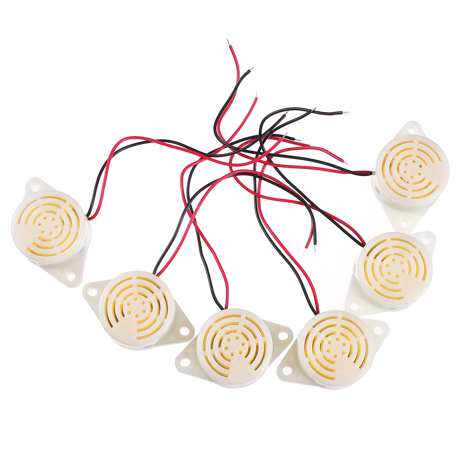 

6 шт. активный электронный зуммер 3-24 В постоянного тока, пластиковый корпус, прочный звуковой сигнал для автомобиля, датчик проектов «сделай сам»