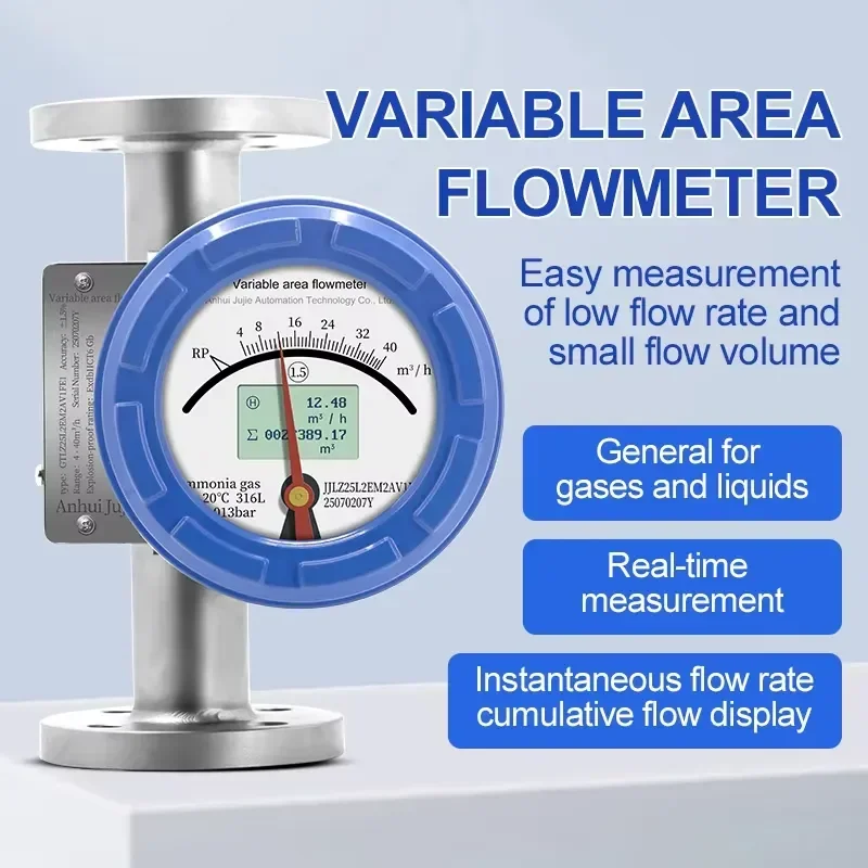 Industrial Variable Area Flowmeter Metal Tube Float Design Liquid Steam Small Flow DN15 DN25 DN50 Explosion Proof