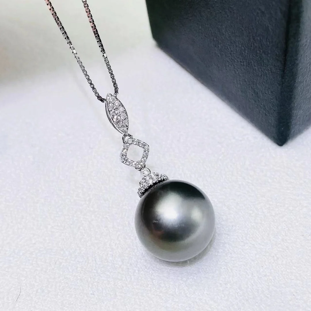 

JY2023 DIY 18K 13mm Pearls Pendants Bases Pedestals Necklaces for Women Not Include Pearls JCY