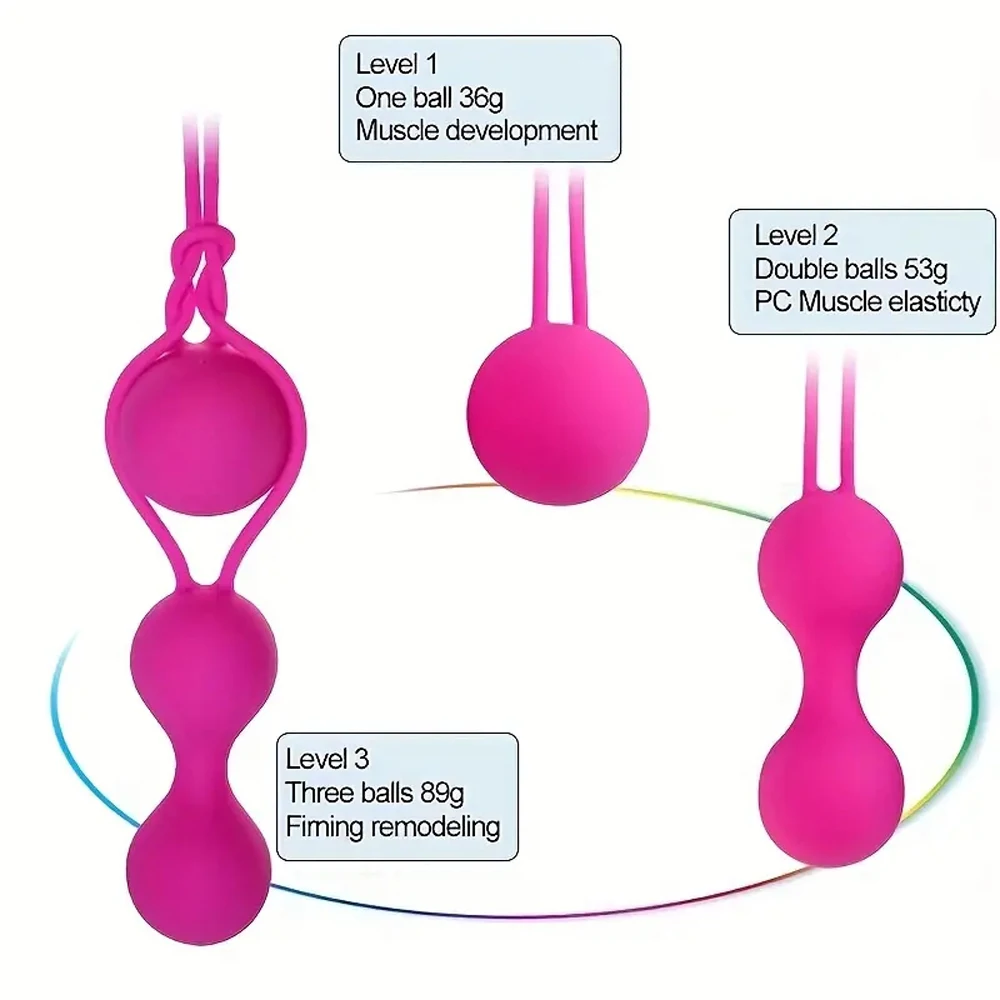 Silicone Vaginal Balls Sex Toys For Women Vagina Tighten Exercise Chinese Kegel Balls Vibrator Pelvic Ben wa Balls Anal balls view 2