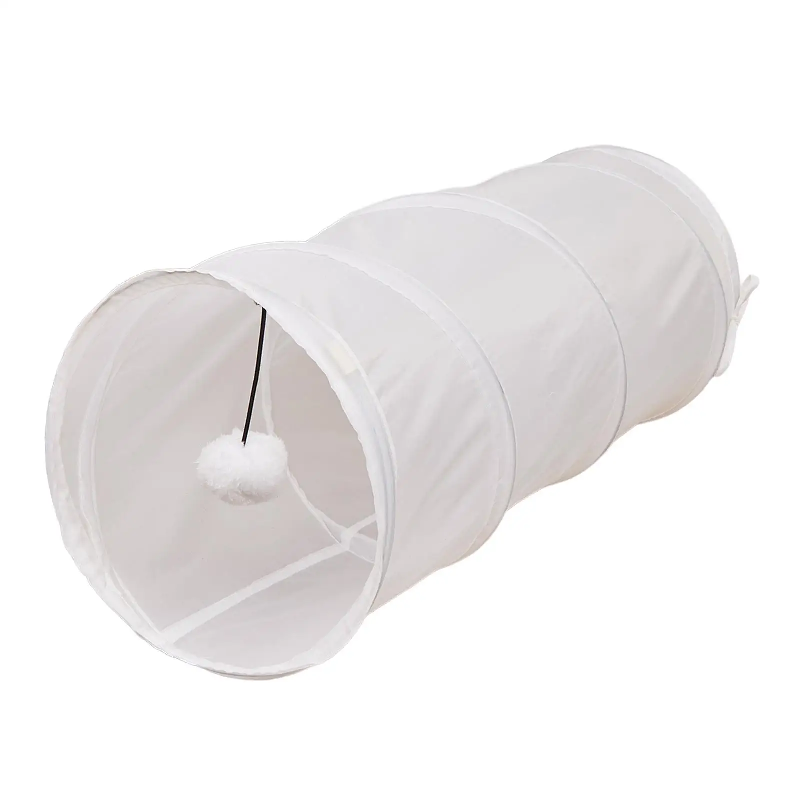 Kitten Play Tunnel with Ball Toy Foldable Cat Tube for Indoor Cats Interactive Pet Activity Tunnel for Fun
