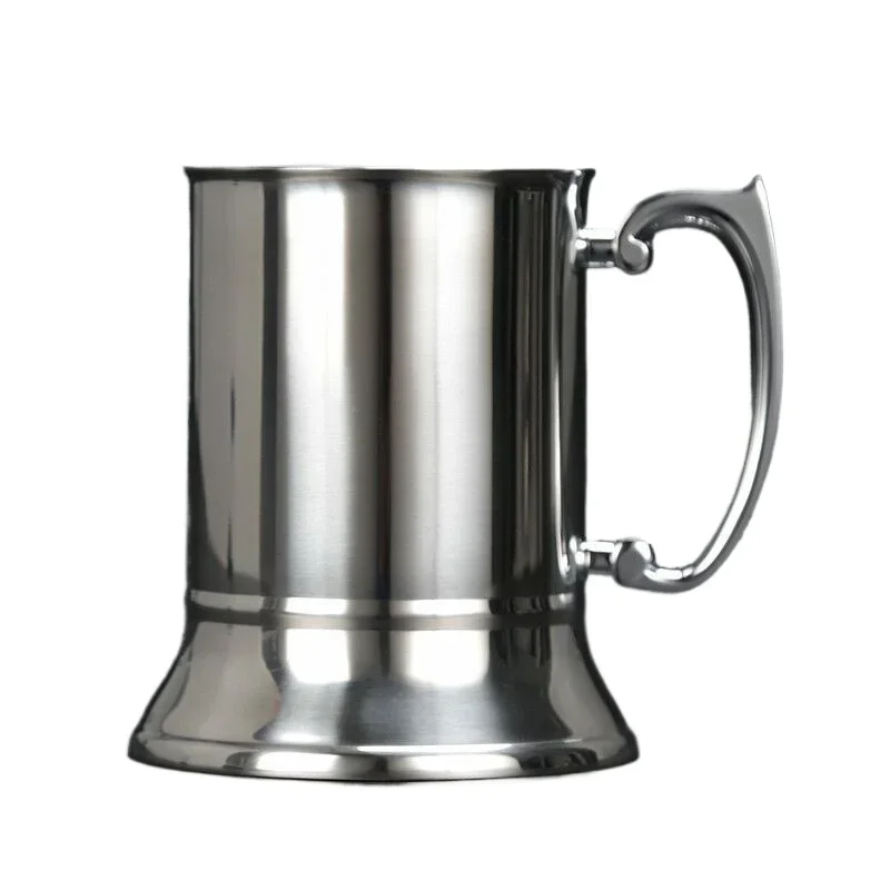 450/550 مللي كوب بيرة مزدوج الجدار زجاجة مياه الفولاذ المقاوم للصدأ الأسرة الرقص حفلة كوب عصير المحمولة السفر مقبض القهوة الحليب القدح #6