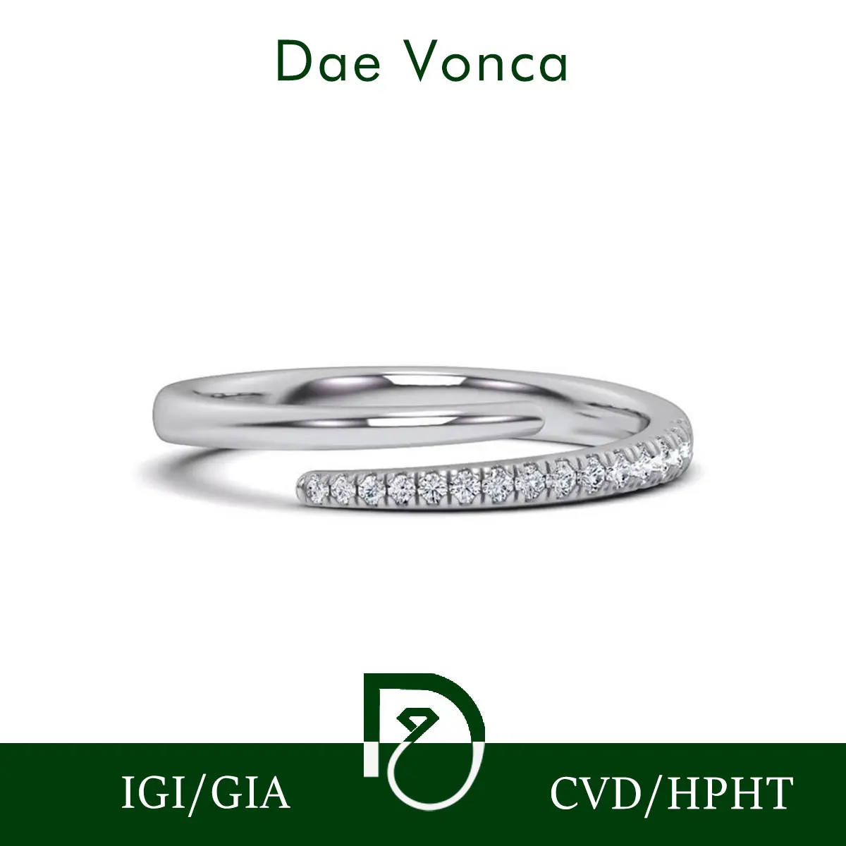 

PT950/14K/18K кольцо с бриллиантом из белого золота, комплект Pavé, круглое кольцо с бриллиантом, выращенное в лаборатории, открытое кольцо с натуральным бриллиантом для подарка на годовщину