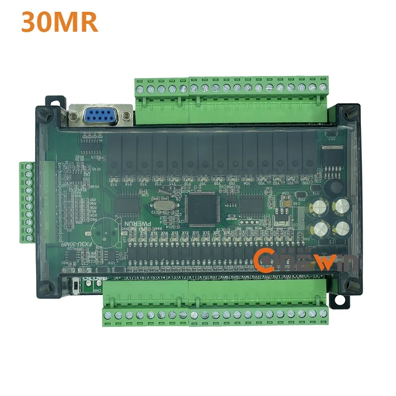 FX3U-32MT FX3U-30MR PLC industrial control board 6AD 2DA Relay output with RTC RS485 CAN communication Compatible with FX1N FX2N