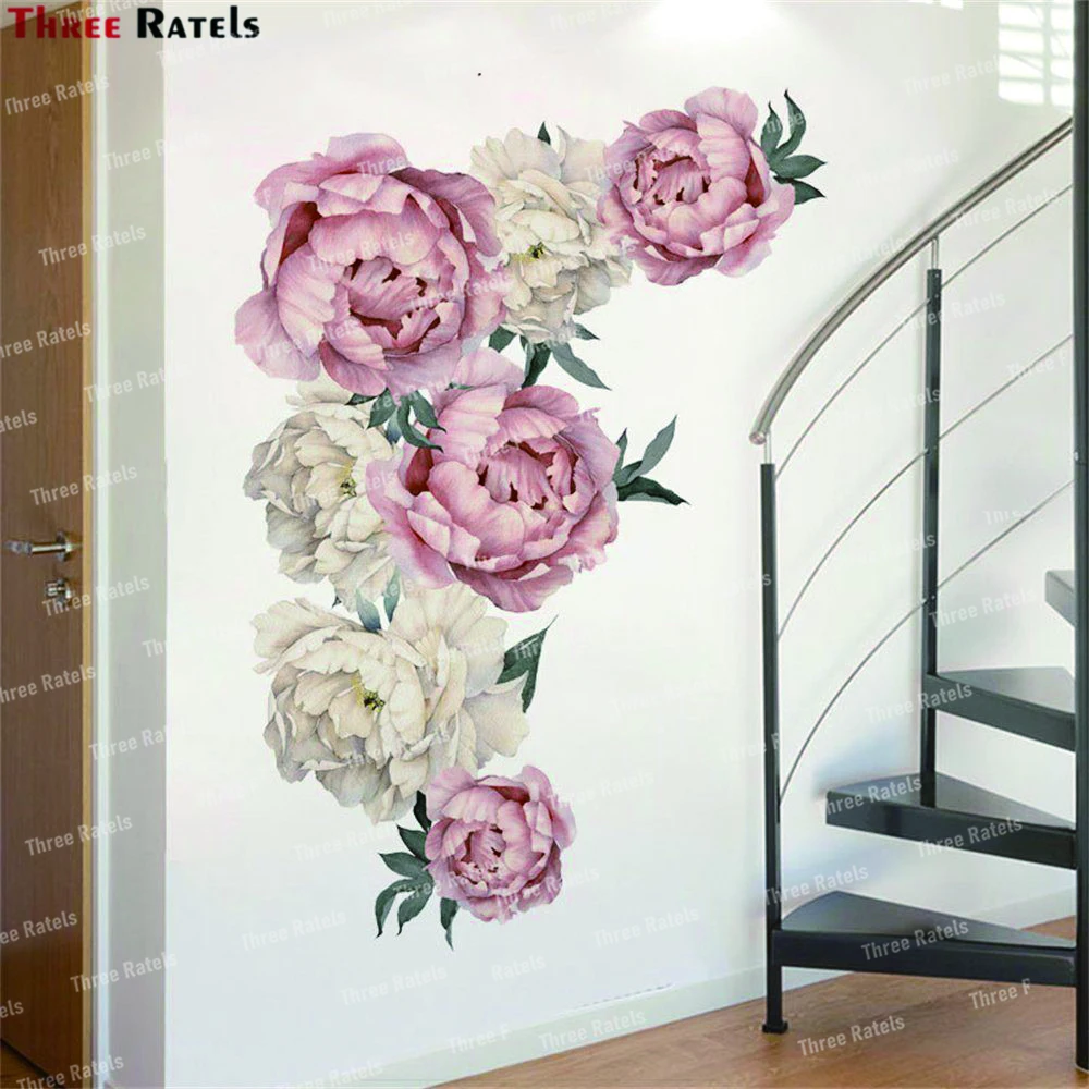 Three Ratels WF43 Beautiful Rose Bouquet Wall Sticker Art For Home Decoration  Decal