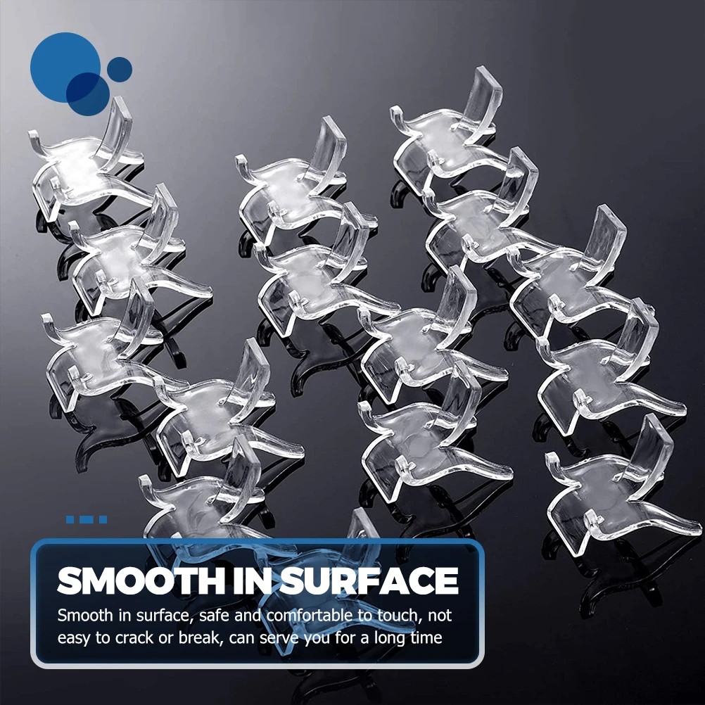 

24Pcs Acrylic Crystal Display Stands Clear Mini Pedestal Holders for Gemstone Sphere Storage Home Office Crystal Stand