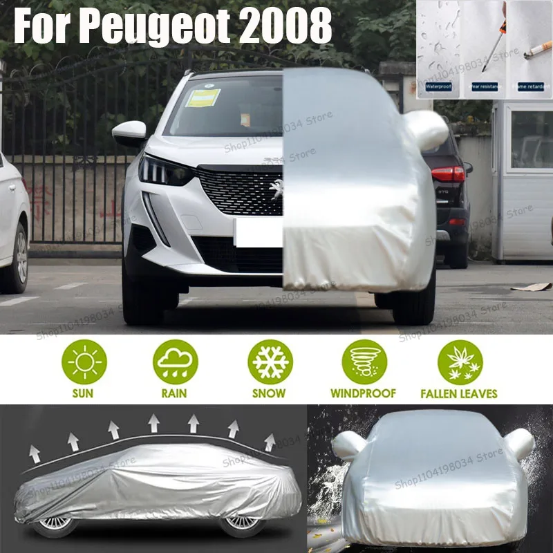 

For Peugeot 2008 Auto Anti snow Anti dust Sunscreen Anti-uv Anti peeling paint And Anti Rainwater 210t car cover Car cover