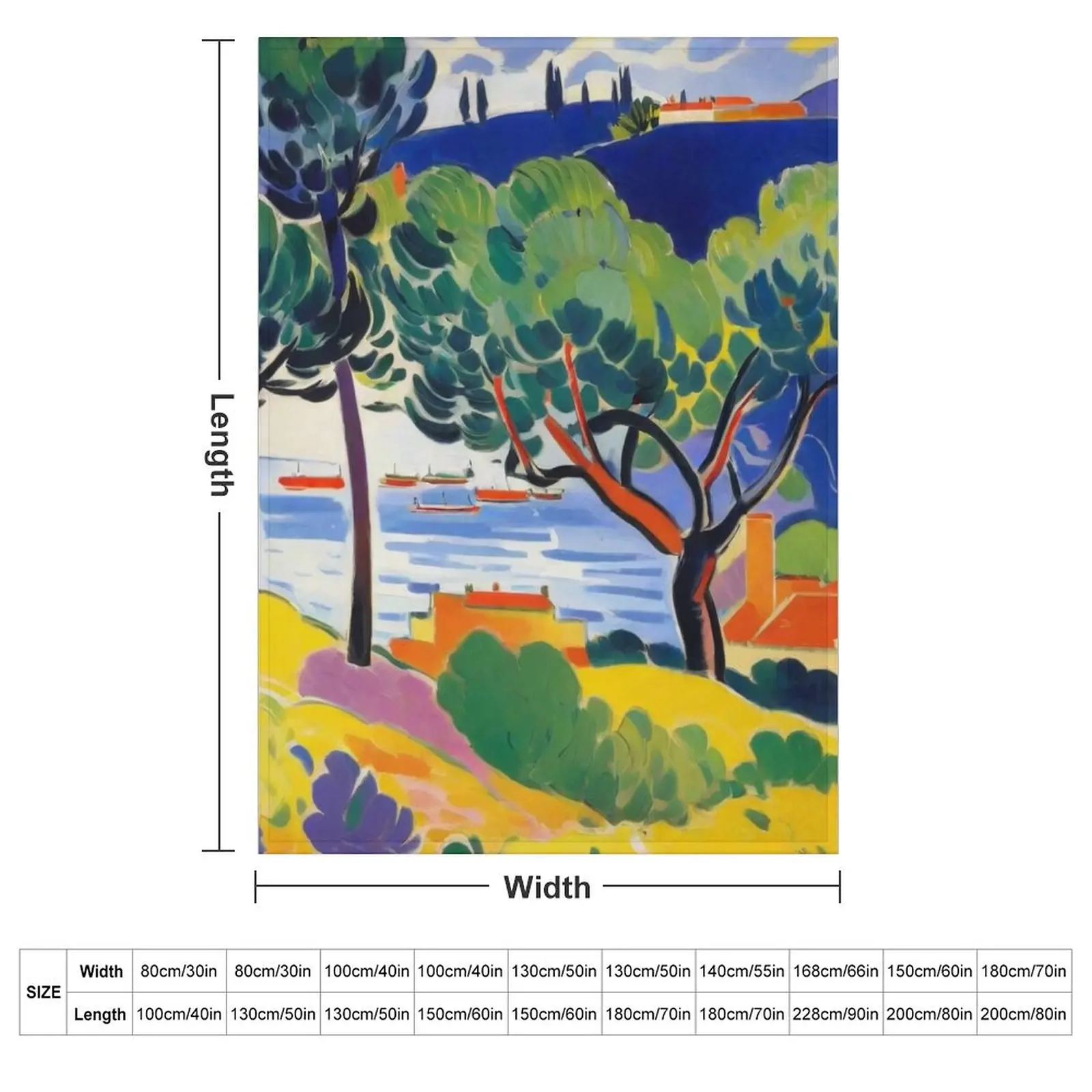 Vibrant Impressions Matisse Landscape Elegance Throw Blanket Summer Luxury St for winter Sofa Throw Heavy Blankets