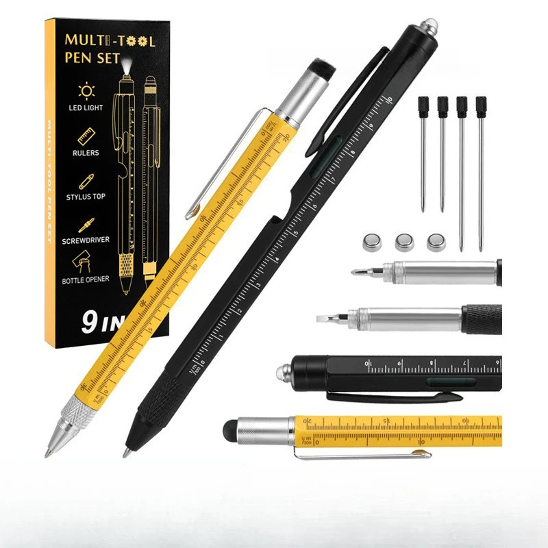 

Multifunctional Pen Set Stylish EDC Equipment for Anniversary and Christmas Perfect Gift for Men, Father, Husband, Boyfriend.