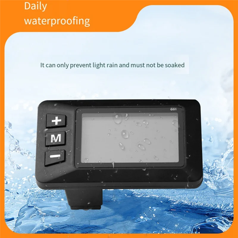 XFDZ-Bike 5-Pin LCD Speedometer Waterproof Display Multi Voltage 24V/36V/48V For Electric Scooter Accelerator view 3