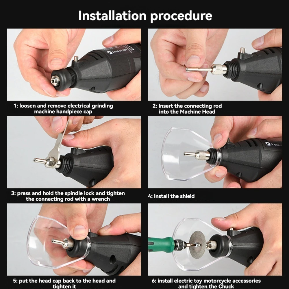 Rotary Tool Kit, Equipped With Flex Shaft And Multifunctional Chuck, 43 Accessories, Power Multipurpose Set For DIY Creations