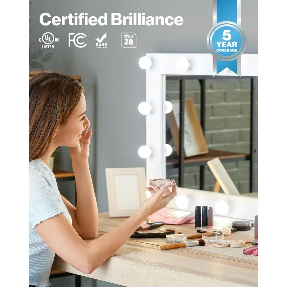 48 حزمة من مصابيح الغرور LED G25 عالية الإخراج للحمام، 1000 لومن، 11 وات (100 وات مكافئة)، ضوء النهار 5000 كلفن، طاقة تدوم طويلاً- #5