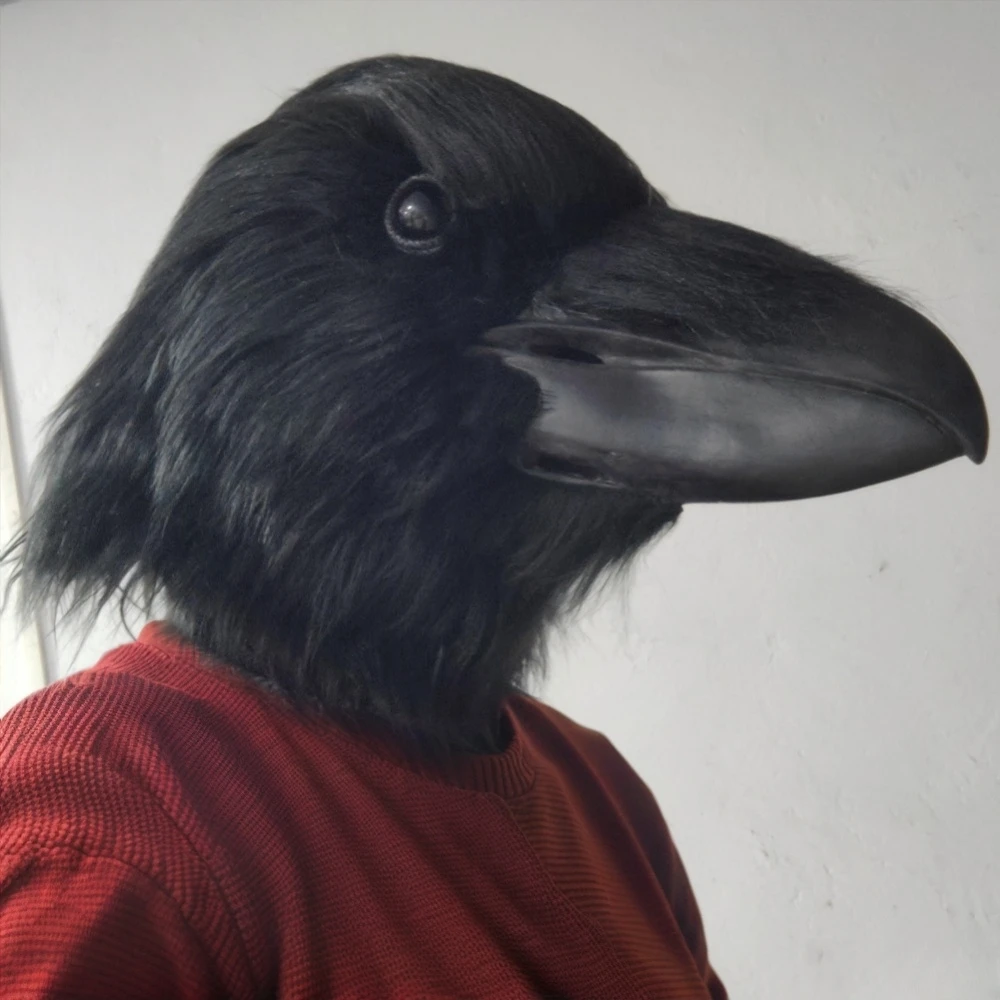 Funny Bird Mask Black Latex Cosplay Crow Masks Horror Beak Adult Halloween Cosplay Prop Fancy Dress Toys Masquerade Mask Joker - Image 6