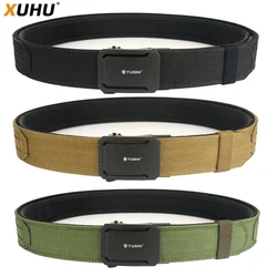 XUHU 1.7 inch Army Tactical Belt Quick Release Military Airsoft Training Molle Belt Outdoor Shooting Hiking Hunting Sports Belt