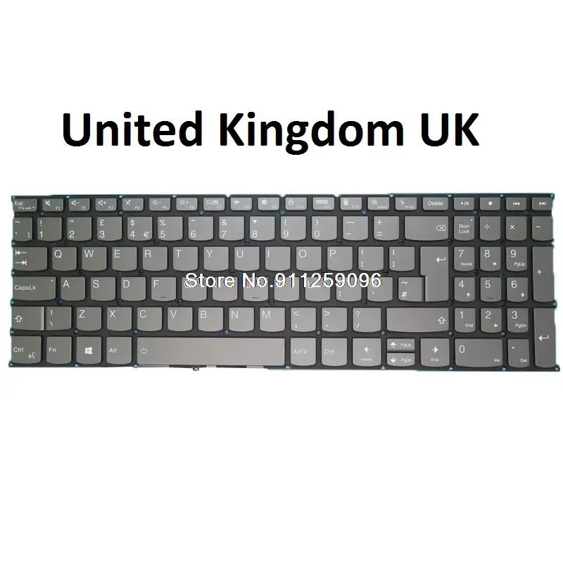 

Laptop Keyboard For Lenovo For Ideapad Yoga Slim 7-15IIL05 Slim 7-15IMH05 Slim 7-15ITL05 English US United Kingdom UK Backlit