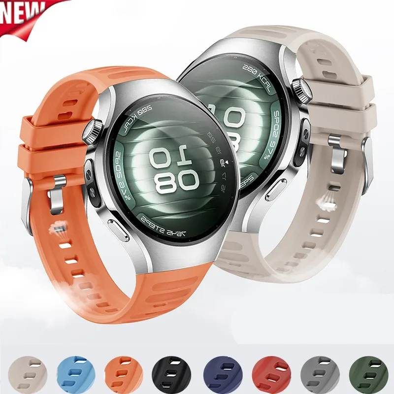 Original Silikon Armband Für Huawei Uhr 5 42 MM Keine Lücken Gummi sport Band Für Huawei Uhr 5 46mm Business Quick release Band